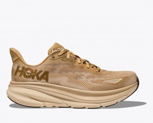 Beige / Brown Men's HOKA Clifton 9 Running Shoes | FIN390246