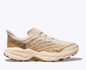 Beige / Light Brown Men's HOKA Speedgoat 5 Trail Running Shoes | JIO734698