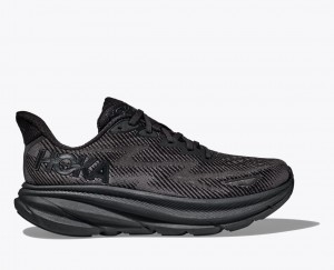 Black Men's HOKA Clifton 9 Running Shoes | CPI029817