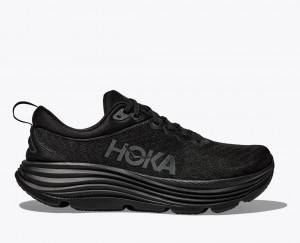 Black Men's HOKA Gaviota 5 Running Shoes | ZQP328156