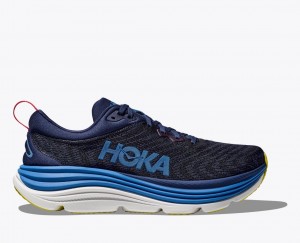 Black / Navy Men's HOKA Gaviota 5 Running Shoes | ALN589067