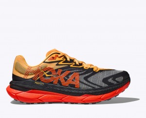 Black / Orange / Red Men's HOKA Tecton X 2 Trail Running Shoes | CQY184930