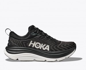 Black / White Men's HOKA Gaviota 5 Running Shoes | UEN740396