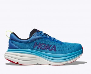 Blue Men's HOKA Bondi 8 Running Shoes | KXC409128