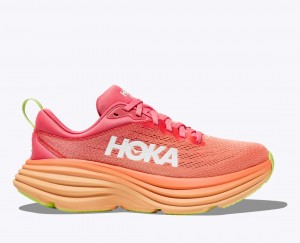 Coral Women's HOKA Bondi 8 Running Shoes | HQO304718