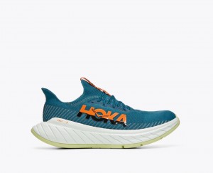 Dark Green / Black Men's HOKA Carbon X 3 Running Shoes | VDX061249