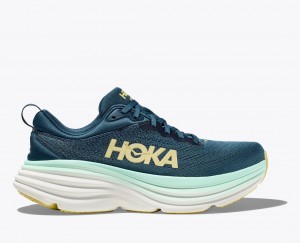 Dark Turquoise Men's HOKA Bondi 8 Running Shoes | CRZ958263