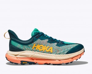 Dark Turquoise / Orange Women's HOKA Mafate Speed 4 Trail Running Shoes | YMU836514