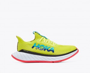 Green / Turquoise Women's HOKA Carbon X 3 Running Shoes | ZXW430687