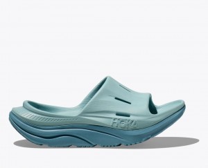 Grey Blue Women's HOKA Ora Recovery 3 Slide | IOU795634