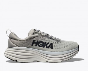 Grey Men's HOKA Bondi 8 Running Shoes | UAF657194