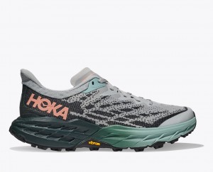 Grey / Black Women's HOKA Speedgoat 5 Trail Running Shoes | JME843617