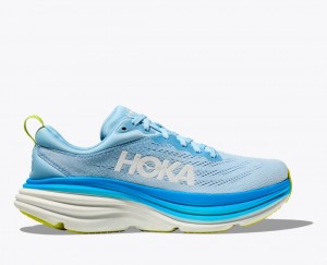 Light Blue Men's HOKA Bondi 8 Running Shoes | WZL574920