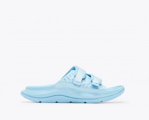 Light Blue Men's HOKA Ora Luxe Slide | XEW729503