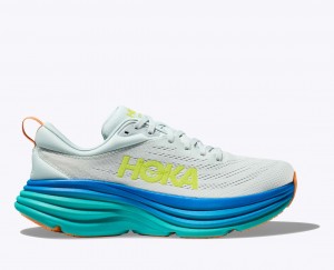 Light Blue / Blue Men's HOKA Bondi 8 Running Shoes | KAG947301