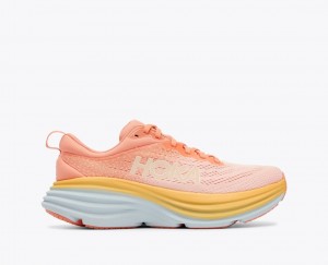 Light Coral Women's HOKA Bondi 8 Running Shoes | AIK586409