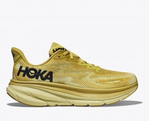 Light Khaki Men's HOKA Clifton 9 Running Shoes | RQA253048