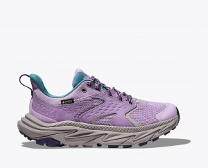 Light Purple Kids' HOKA Anacapa 2 Low GTX Hiking Shoes | DEV691728