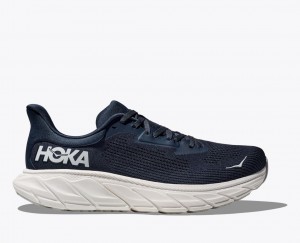 Navy / White Men's HOKA Arahi 7 Running Shoes | XCE173548