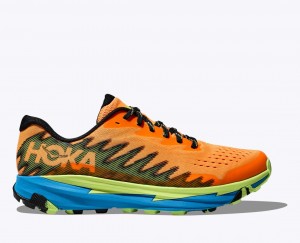 Orange / Green Men's HOKA Torrent 3 Trail Running Shoes | QKX830196