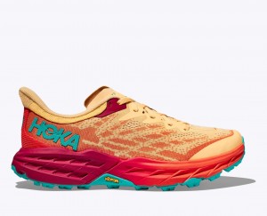 Orange / Red Women's HOKA Speedgoat 5 Trail Running Shoes | RGB286134