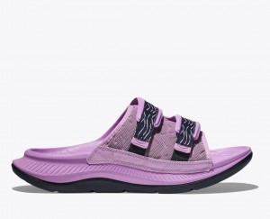 Pink Men's HOKA Ora Luxe Slide | EAS639741