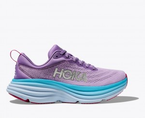 Purple / Blue Women's HOKA Bondi 8 Running Shoes | UDX306718