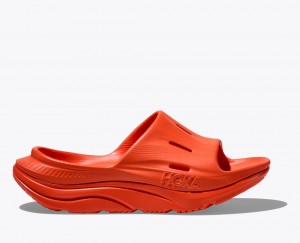 Red Men's HOKA Ora Recovery 3 Slide | QEZ654720