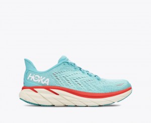 Turquoise Women's HOKA Clifton 8 Running Shoes | UAS743085