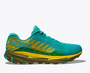 Turquoise / Yellow Men's HOKA Torrent 3 Trail Running Shoes | ZIS017683