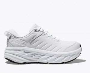 White Women's HOKA Bondi SR Running Shoes | LUN094537