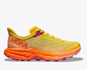 Yellow / Orange Women's HOKA Speedgoat 5 Trail Running Shoes | DFK652401