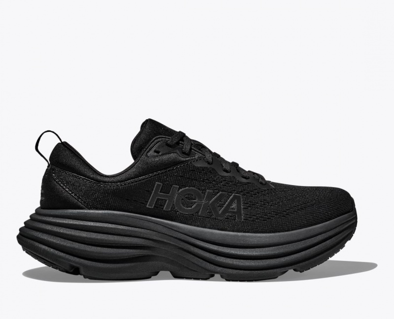 Black Men\'s HOKA Bondi 8 Running Shoes | ITM183750