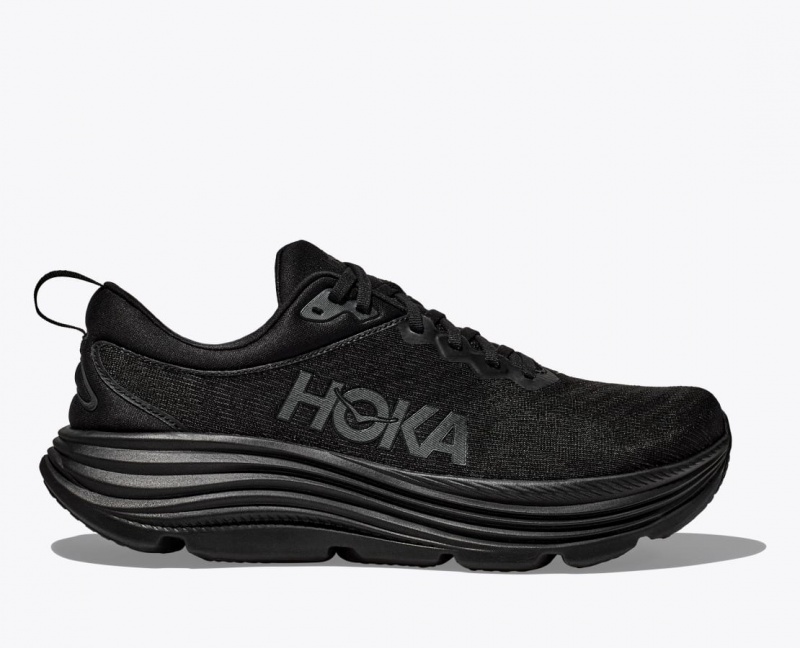 Black Men\'s HOKA Gaviota 5 Running Shoes | ZQP328156