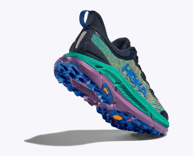 Black / Green Women's HOKA Mafate Speed 4 Trail Running Shoes | HAF201893