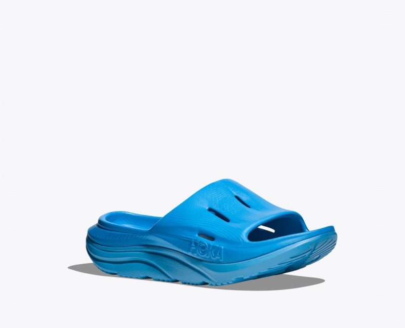 Blue Kids' HOKA Ora Recovery 3 Slides | TEC549708