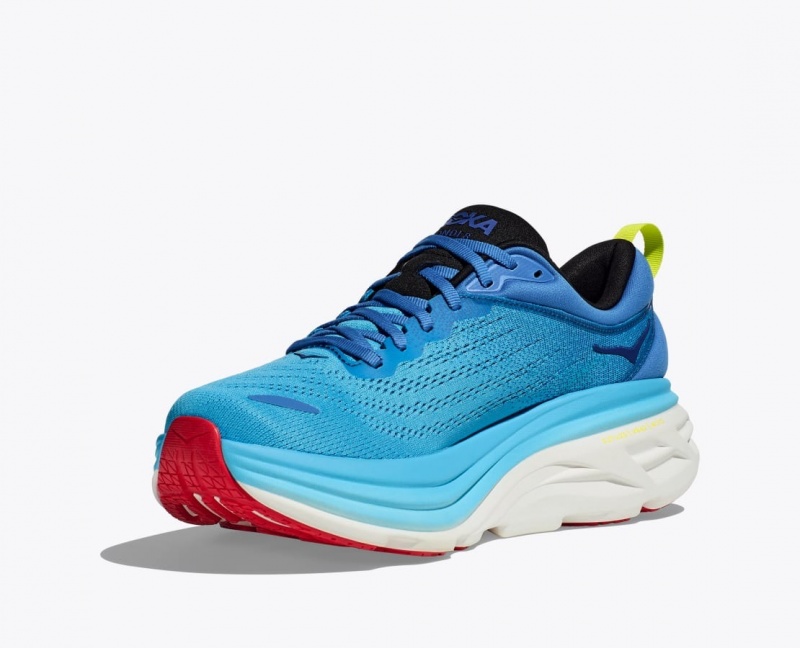 Blue Men's HOKA Bondi 8 Running Shoes | KXC409128