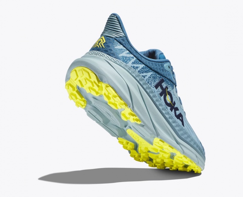 Blue / Light Blue Men's HOKA Challenger 7 Trail Running Shoes | IKE340269