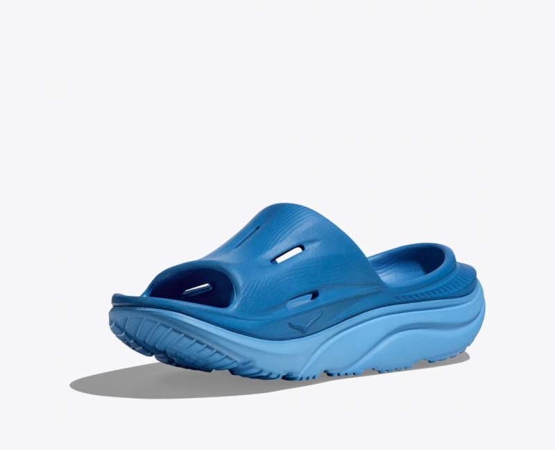 Dark Blue Women's HOKA Ora Recovery 3 Slide | AOJ195064