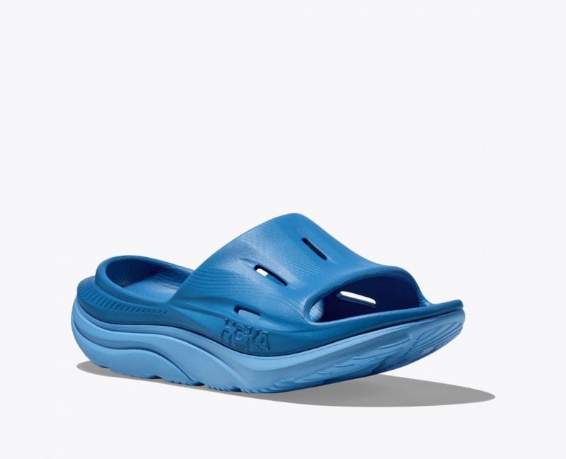 Dark Blue Women's HOKA Ora Recovery 3 Slide | AOJ195064