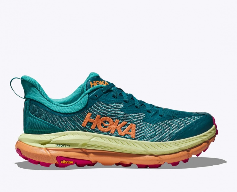 Dark Green / Green / Orange Men\'s HOKA Mafate Speed 4 Trail Running Shoes | XIR582496