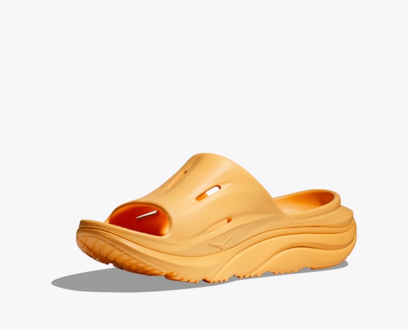 Dark Orange Men's HOKA Ora Recovery 3 Slide | YLM782340