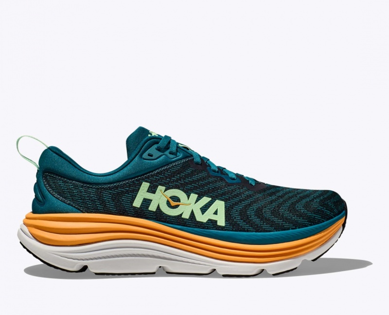 Dark Turquoise / Black Men\'s HOKA Gaviota 5 Running Shoes | VTX279634