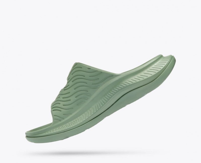 Green Men's HOKA Ora Luxe Slide | EPW185796