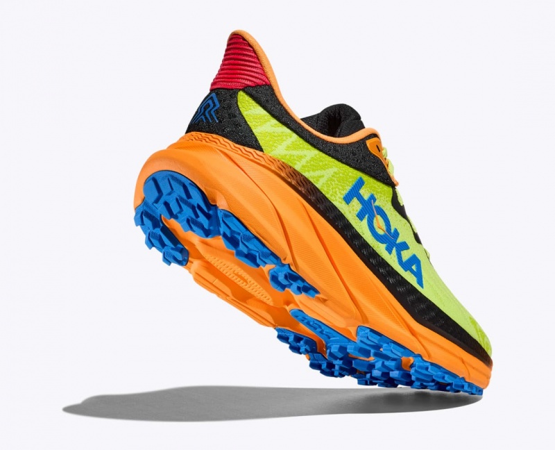 Green / Black / Orange Men's HOKA Challenger 7 Trail Running Shoes | CFP942607