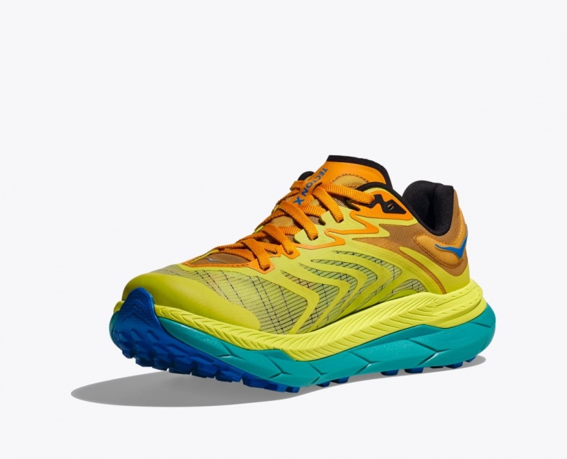 Green / Orange Men's HOKA Tecton X 2 Trail Running Shoes | ULZ954076