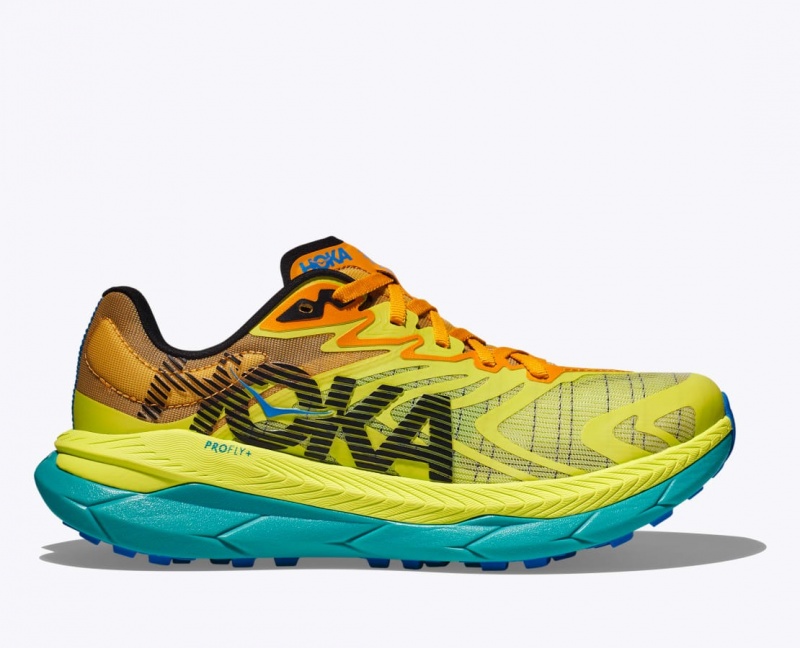 Green / Orange Men\'s HOKA Tecton X 2 Trail Running Shoes | ULZ954076