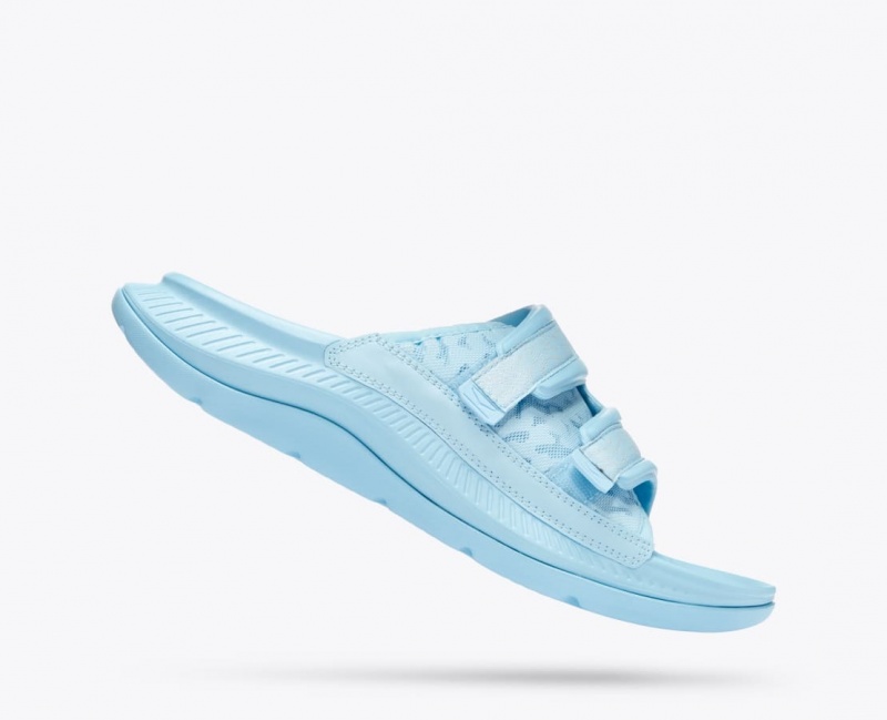 Light Blue Men's HOKA Ora Luxe Slide | XEW729503