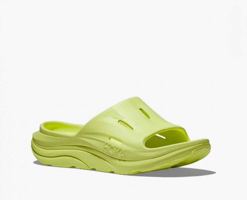 Light Green Women's HOKA Ora Recovery 3 Slide | YGP574923