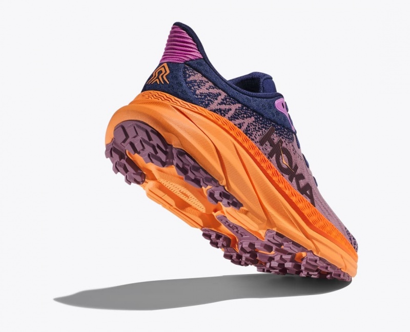 Light Purple / Navy Women's HOKA Challenger 7 Trail Running Shoes | FOP693180